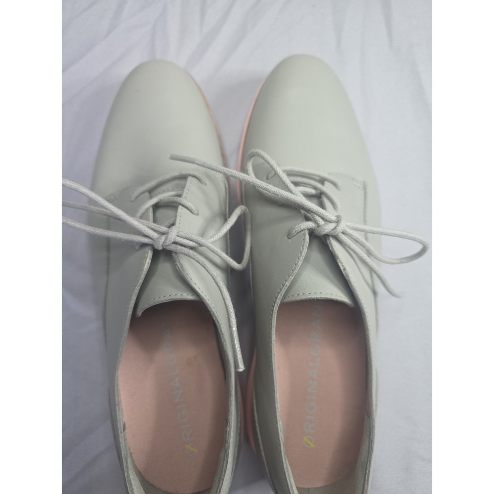 Cole Haan NWOB Original Grand Gray/Pink Leather Oxford 2019 Women's 6.5B W17145 - Picture 10 of 15